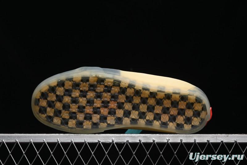 Palm Angels x Vans Sk8-Mid Collaboration Mid-Top Skate Shoes with Distressed Sole - VN000CRPGRN