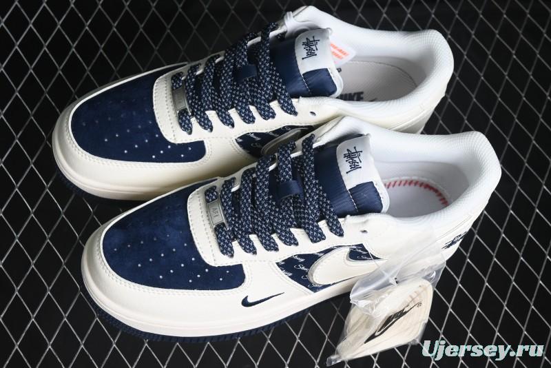 Nike Air Force 1 '07 Low Stussy Collaboration - White Black Sneakers - XZ6188-728