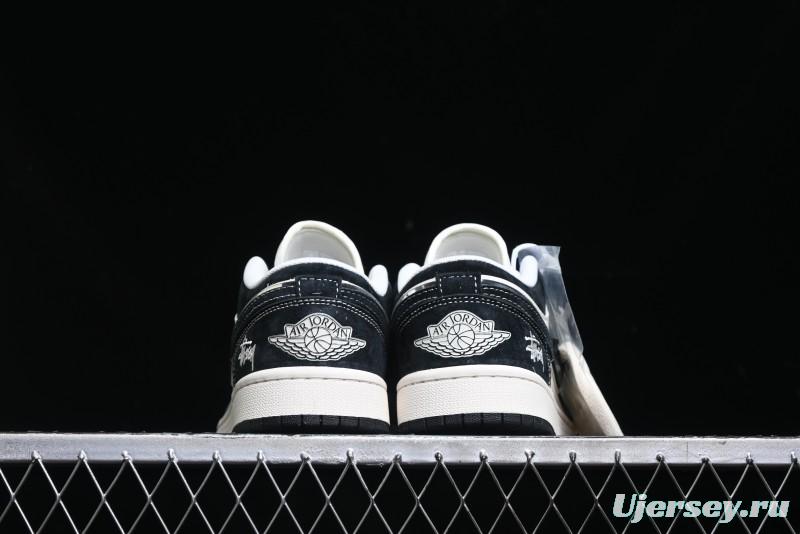 Nike Air Jordan 1 Low Stussy Collaboration Retro Basketball Shoes - XX3318-505