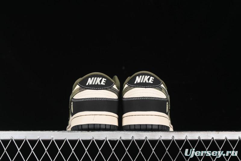 Nike SB Dunk Low Bape Collaboration - Patchwork Camouflage Anniversary Custom Low-Top Casual Sneakers - CH6336-229