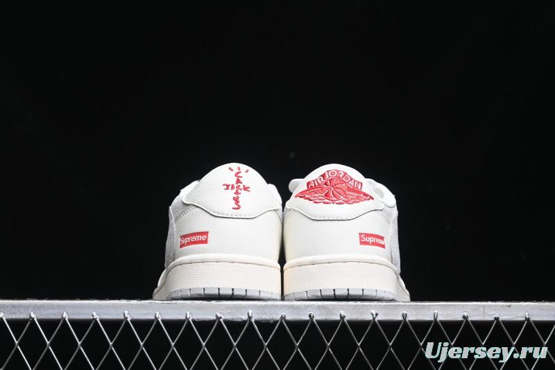 Nike Travis Scott x Fragment Design x Air Jordan 1 Low OG SP AJ1 Collaborative Sneakers - XS3086-004