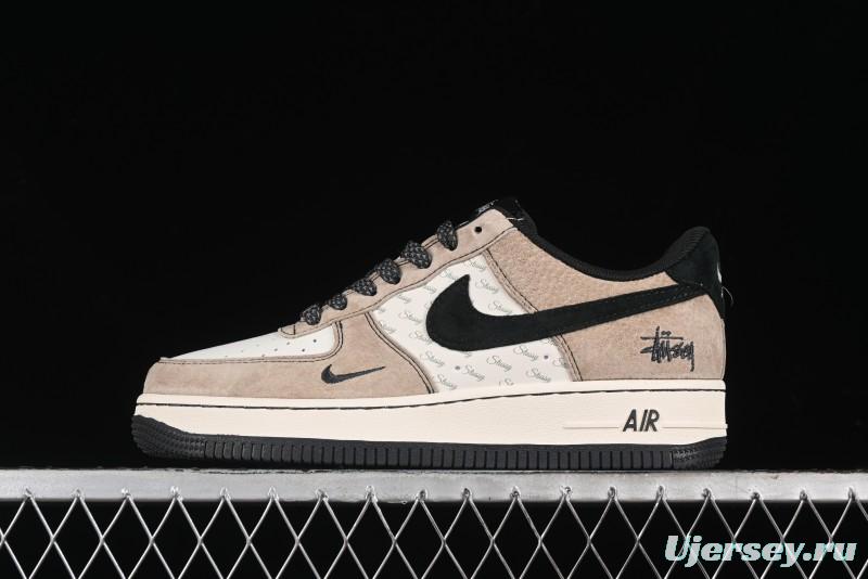 Nike Air Force 1'07 Low Stussy Collaboration - Milk Tea Low Top Casual Sneakers - XZ6188-999