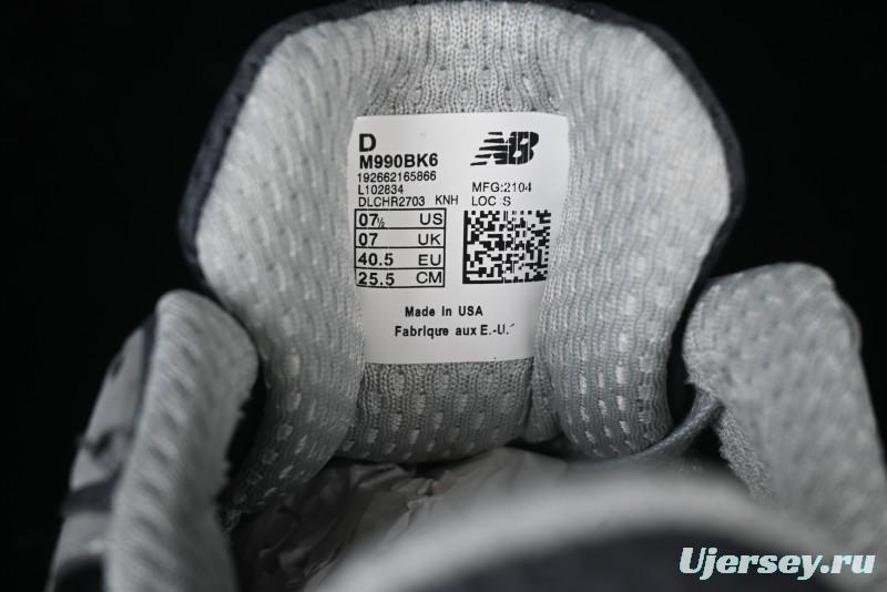 New Balance 990 Series Premium Retro Running Shoes with Carbon Fiber Midsole - M990BK6