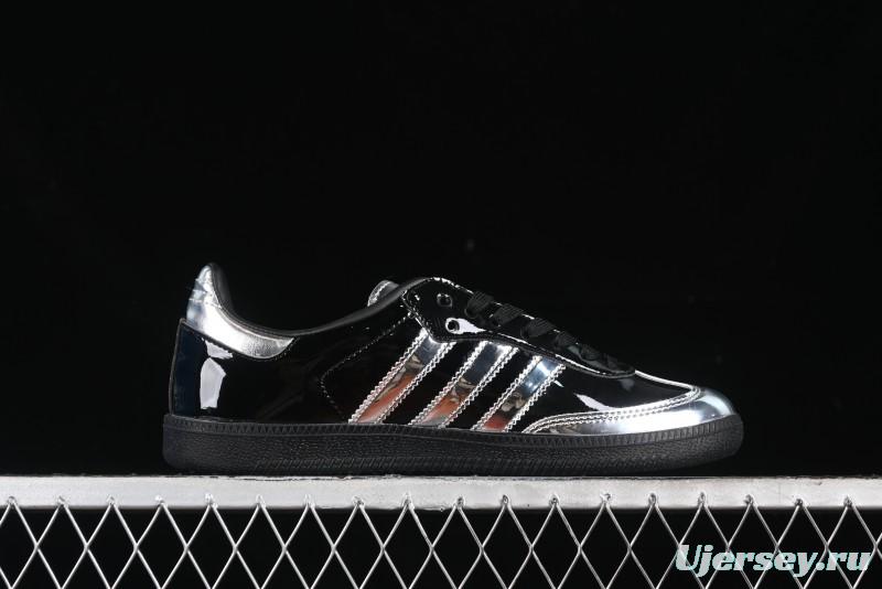 Adidas Samba Atmos IH3364 Patent Leather Black Silver Casual Sneakers