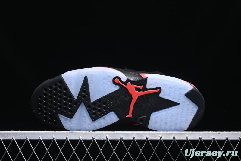 Nike Air Jordan 6 Retro Basketball Shoes with Infrared Design and 3M Reflective Details - 384664-060