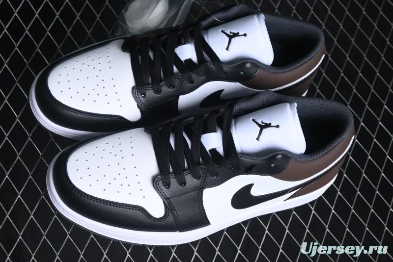 Nike Air Jordan 1 Low AJ1 Retro Casual Sneakers in Black/Brown - 553558-152