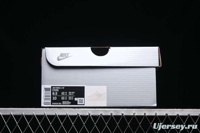 Nike Air Force 1 '07 Low Silver Hook Off-White Style Casual Sneakers - ZH0316-049