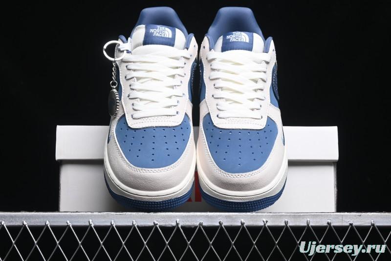 Nike Air Force 1 '07 Low The North Face Collaboration - Blue Floral Swoosh Casual Sneakers - KK1988-021