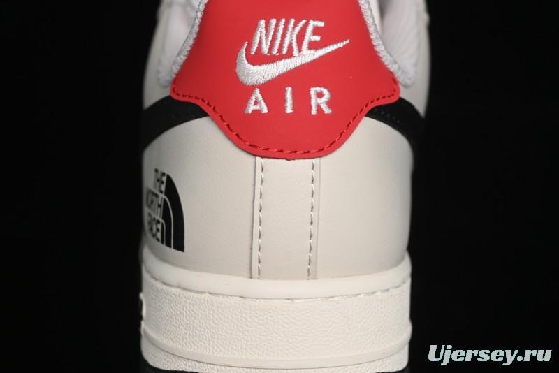 Nike Air Force 1 '07 Low The North Face Collaboration - Beige Black Red Sole Low-Top Casual Sneakers - XZ6188-309