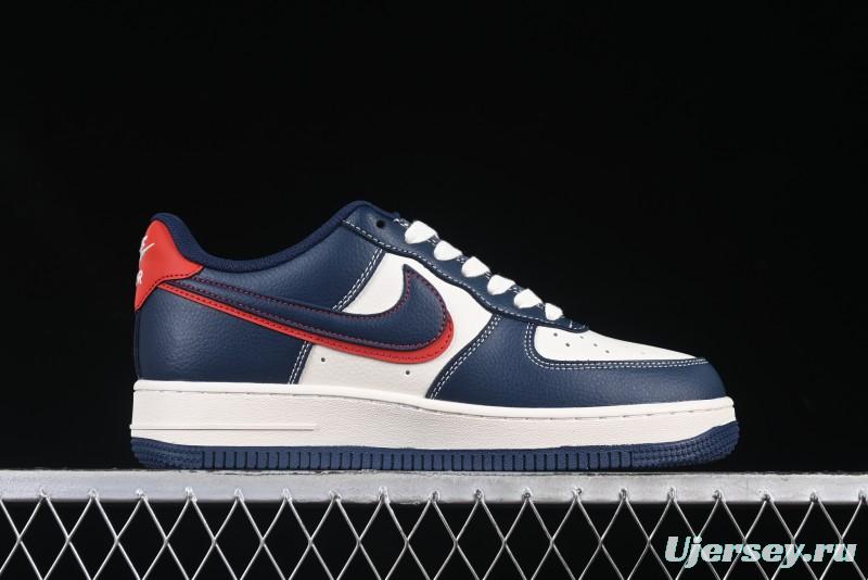 Nike Air Force 1 '07 Low The North Face Collaboration Blue Red Double Swoosh Casual Sneakers - XS1958-521