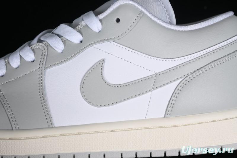 Nike Air Jordan 1 Low AJ1 White Grey Low-Top Lifestyle Basketball Shoes - DC0774-103