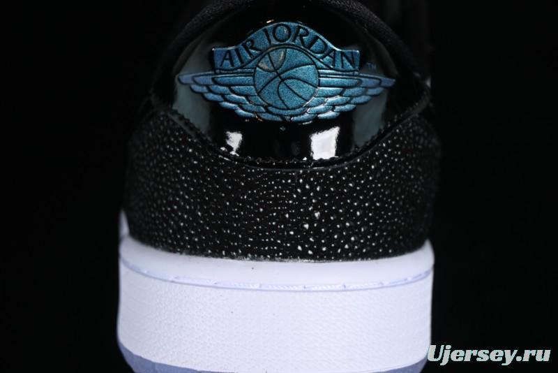 Nike Air Jordan 1 Low Golf AJ1 Golf Shoes with Laser Leather Black Double Hook - FZ4159-100