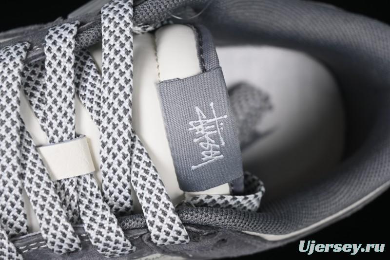 Nike SB Dunk Low Stussy Anniversary Edition Patchwork Grey Swoosh Customized Casual Skate Shoes - YX5066-221