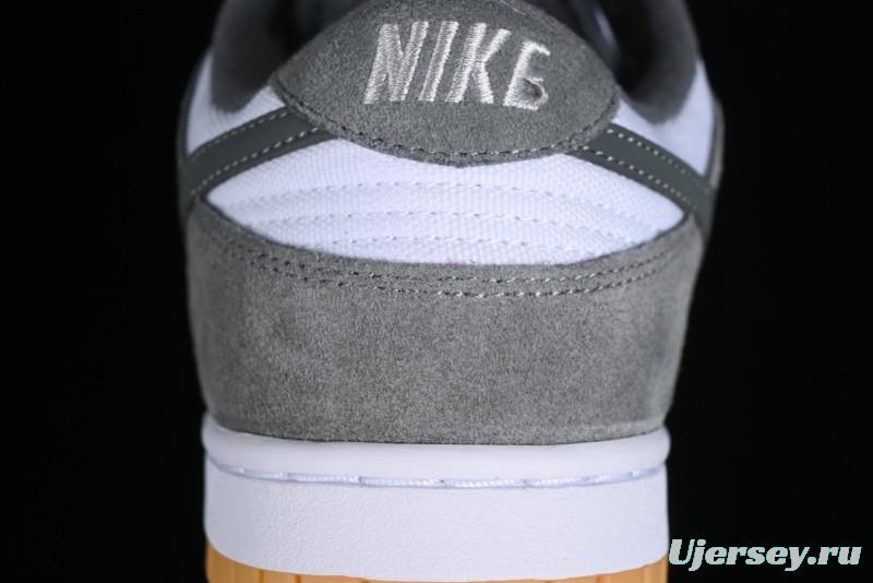 Nike Dunk Low SB Grey Gum Retro Skate Shoes with Suede Overlays - FV0389-100