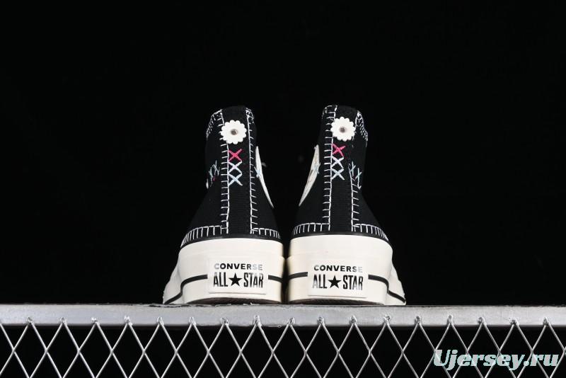 Converse All Star Lift Platform Sneakers with Daisy Stitch Detail - A08731C