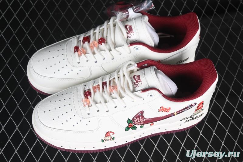 Nike Air Force 1 '07 Low "Grandma Christmas" Limited Edition Custom Casual Sneakers - FZ5068-616