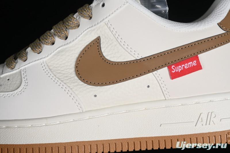 Supreme x Nike Air Force 1 '07 Low Skateboarding Shoes - Coffee Brown - HD1968-019