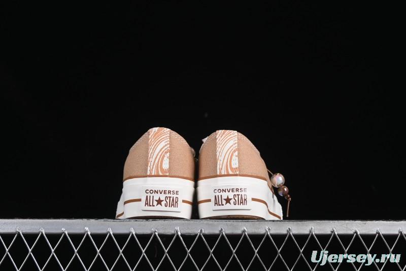 Converse All Star Platform Sneakers in Coffee Bean Milk Tea Color with OrthoLite Insole and Thick Sole for Height Boost - A11619C