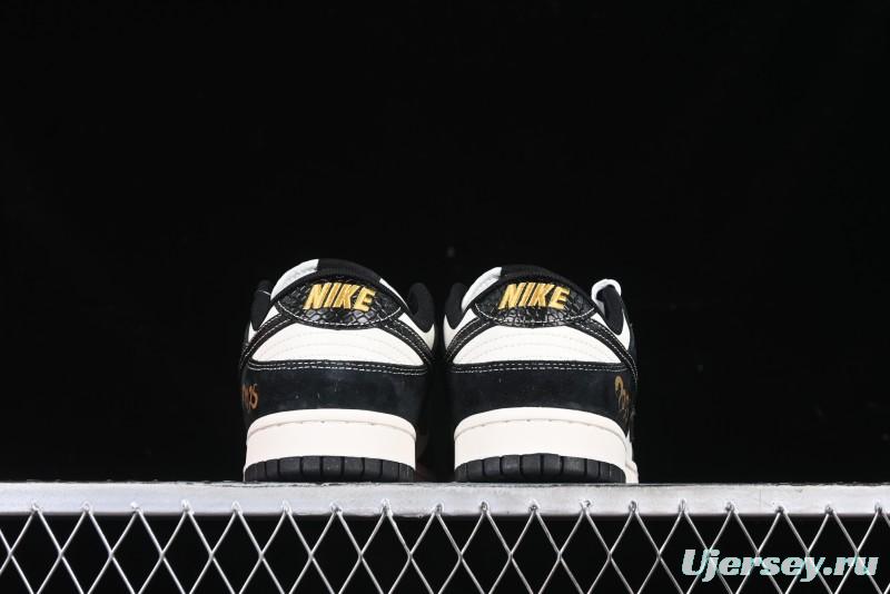 Nike SB Dunk Low Supreme Year of the Snake Limited Edition Black Snake Print Low-Top Casual Sneakers - XS1086-016