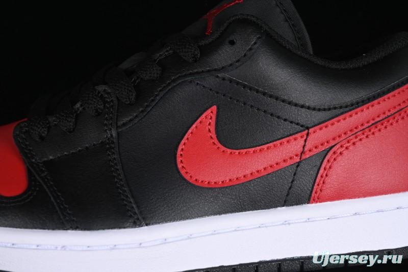 Nike Air Jordan 1 Low AJ1 Red Black Low Top Casual Sneakers - 553558-067