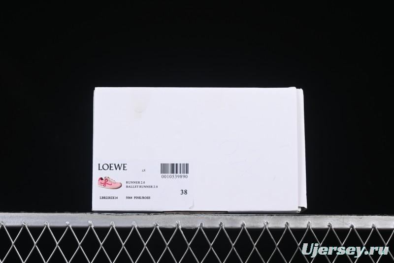 Loewe Ballet Runner 2.0 Sneakers Retro Style Lightweight Casual Sports Shoes - Pink Rose