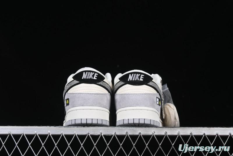 Nike SB Dunk Low The North Face Year of the Snake Grey White Grey Swoosh Anniversary Custom Low-Top Casual Skate Shoes - KK1333-019