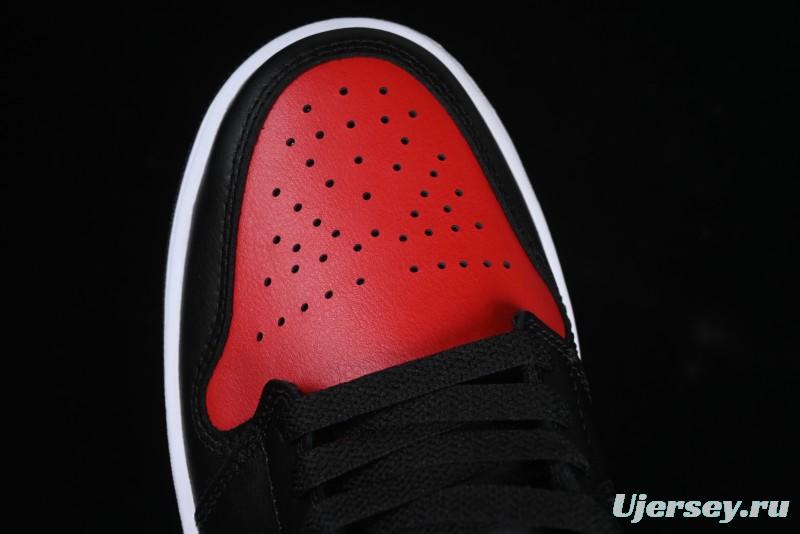 Nike Air Jordan 1 Low AJ1 Red Black Low Top Casual Sneakers - 553558-067