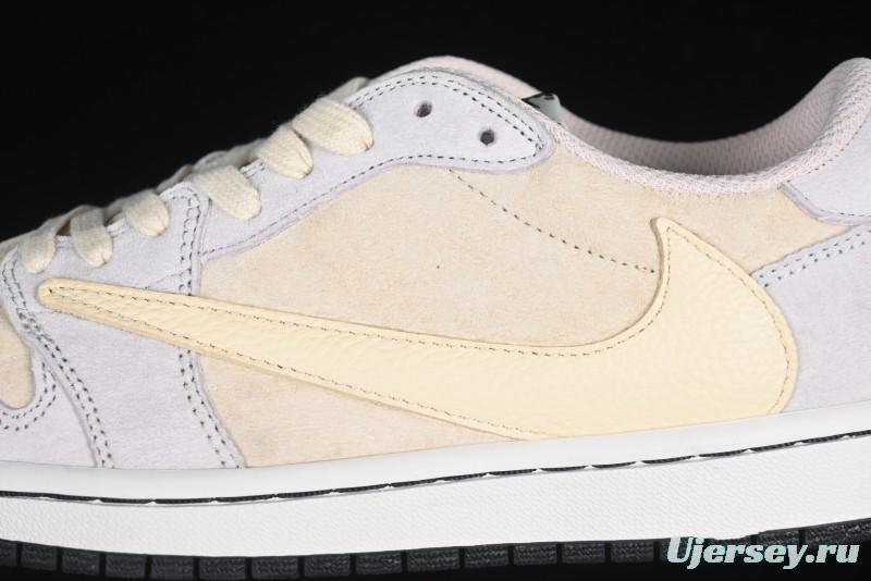 Nike Travis Scott x Air Jordan 1 Low OG AJ1 Reverse Swoosh Collaboration Sneakers - DM7866-812