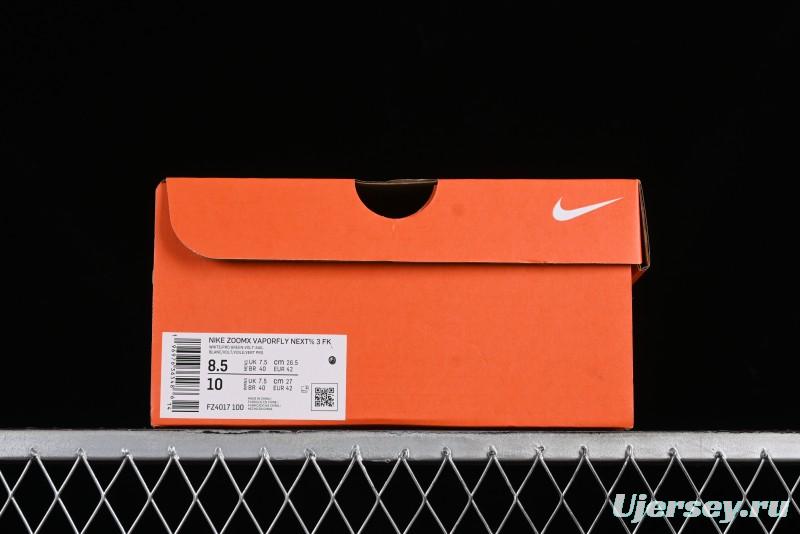 Nike ZoomX Vaporfly NEXT% 3 Marathon Series Foam Ultra-Light Cushioning Running Shoes - FZ4017-100