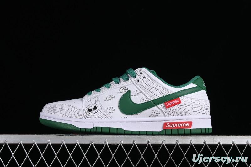 Supreme x Nike Dunk Low SB Skate Shoes with Zoom Air Cushion - XD6188-033