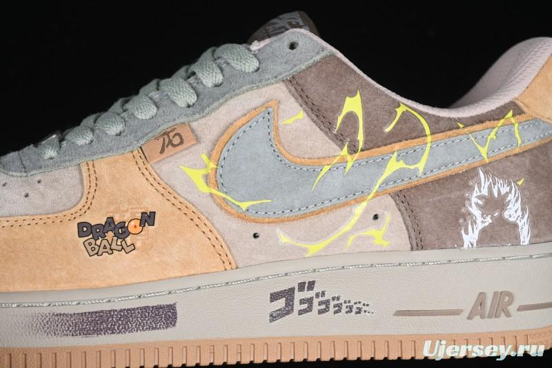 Nike Air Force 1'07 Low "Kakarot" Dragon Ball Z Custom Casual Sneakers for Autumn Winter - CD1212-666