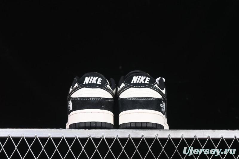 Nike SB Dunk Low The North Face Year of the Snake Black White Black Swoosh Anniversary Custom Low-Top Casual Sneakers - FC1688-210