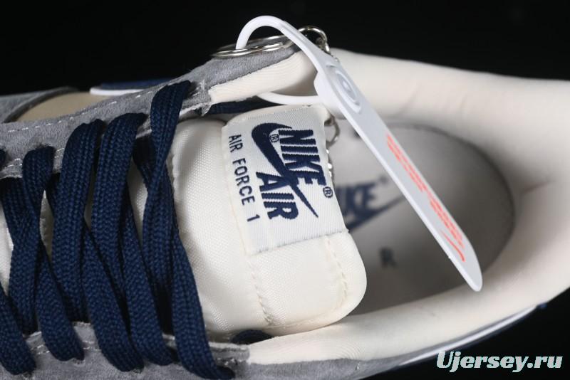 Nike Air Force 1 '07 Low Volon Bear Collaboration Blue Swoosh Casual Sneakers - KK1988-045