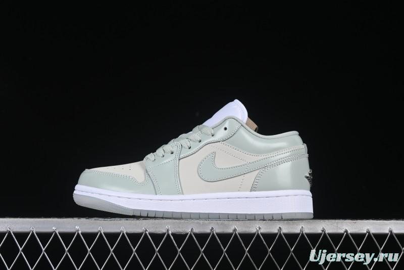 Nike Air Jordan 1 Low AJ1 Amber Green Low-Top Casual Sneakers - HF4078-100