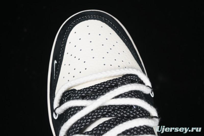 Nike SB Dunk Low Carhartt x Supreme Collaboration - Strap Black Hook Anniversary High-End Custom Low-Top Casual Skate Shoes - YX5066-237