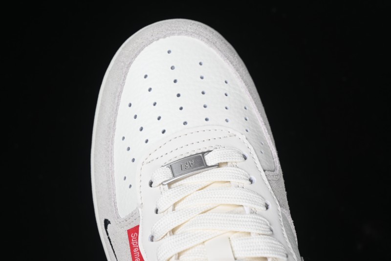 Nike Air Force 1 '07 Low Supreme Collaboration - Beige Grey Woven Label Casual Sneakers - CH6336-517
