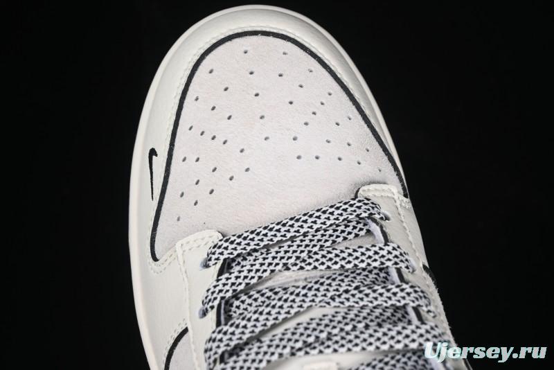 Nike SB Dunk Low The North Face x CDG Triple Collaboration Black Letter Grey Swoosh Anniversary Custom Low-Top Casual Skate Shoes - DM6868-029