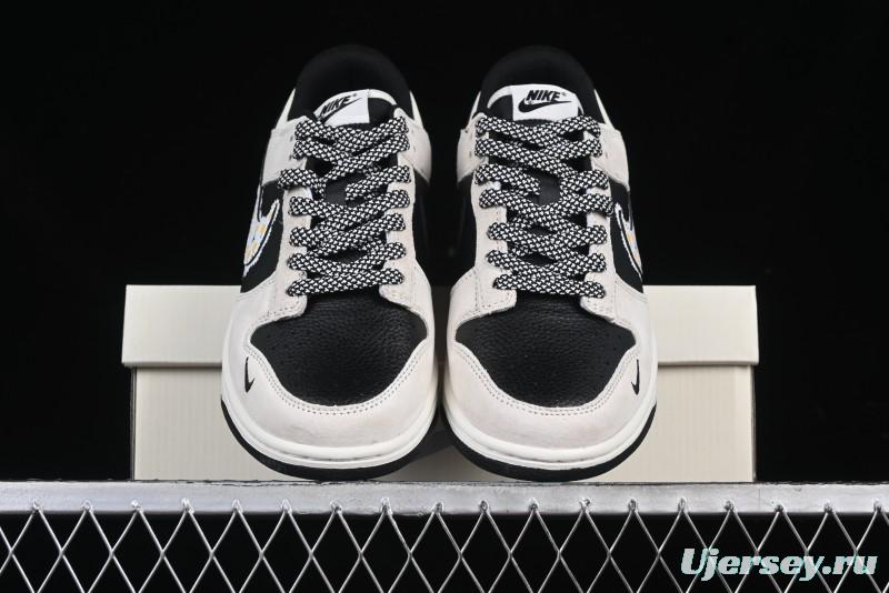 Nike SB Dunk Low Lightning Collaboration Daisy White Swoosh Anniversary Custom Low-Top Casual Skate Shoes - DJ2024-073