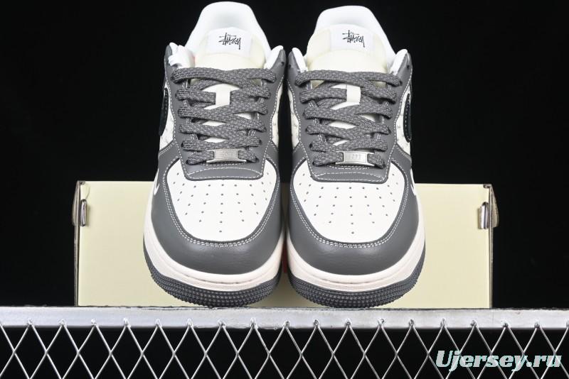 Nike Air Force 1 '07 Low Stussy Collaboration - Nebula Grey Low-Top Casual Sneakers - XZ3328-168