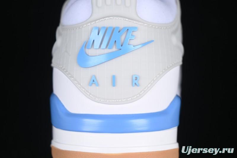 Nike Air Jordan 4 Remastered Retro Sneakers in White Blue - FQ7939-104