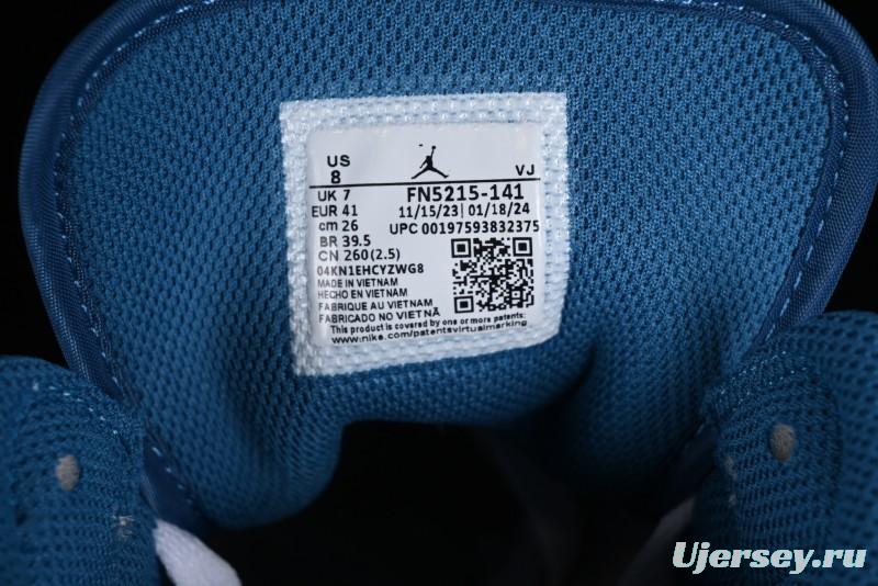 Nike Air Jordan 1 Mid Industrial Blue Basketball Shoes with Air Cushion - FN5215-141