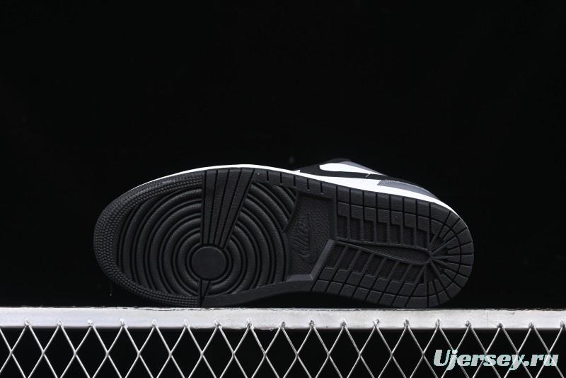 Nike Air Jordan 1 Low AJ1 Grey White Black Swoosh Casual Sneakers - HF3148-106