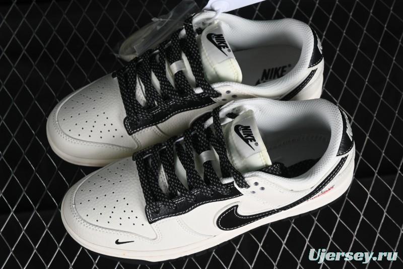 Nike Supreme x SB Dunk Low Stone Island Collaboration - Beige Black Starry Sky Anniversary Custom Low-Top Casual Skate Shoes - BB9866-003