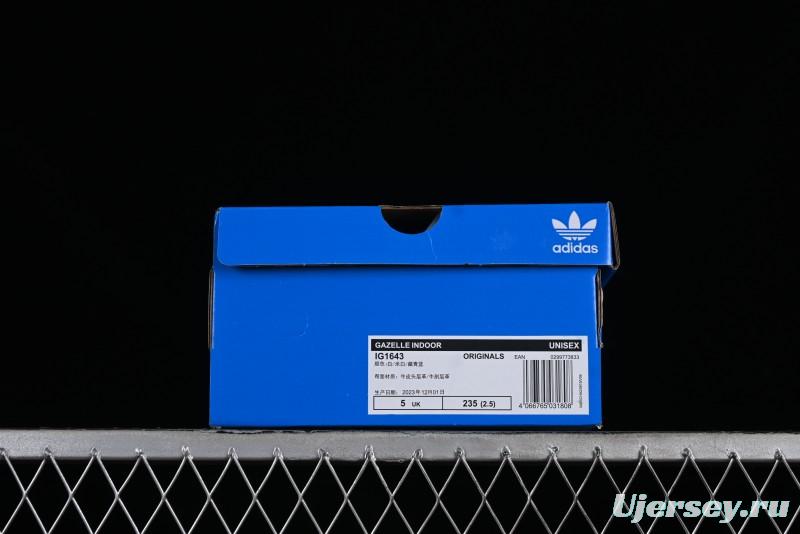 Adidas Originals Gazelle Indoor Retro Casual Anti-Slip Wear-Resistant Low-Top Sneakers - IG1643