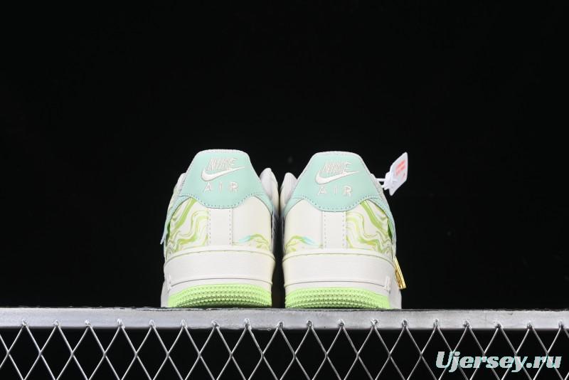 Nike Air Force 1 '07 Low "Green Snake" Year of the Snake Limited Edition Casual Sneakers with Bamboo and Serpent Design - FB1893-555