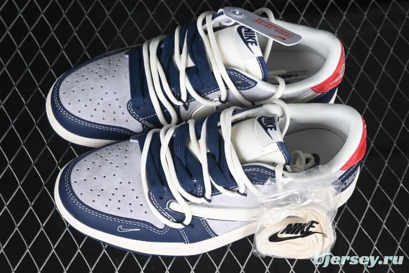 Nike Travis Scott x Fragment Design x Air Jordan 1 Low OG SP AJ1 Graffiti Drawstring Low-top Casual Sneakers - XS3186-203