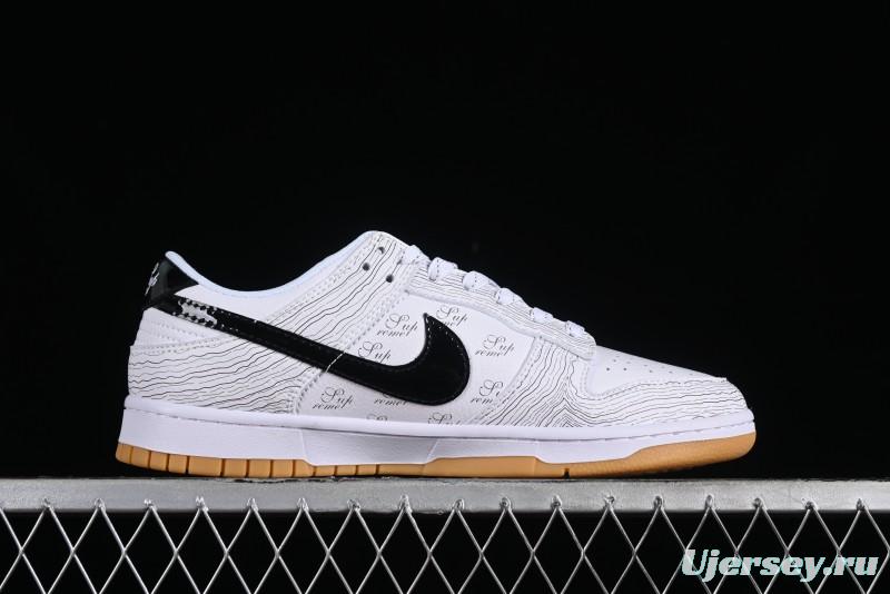 Supreme x Nike Dunk Low SB Casual Skate Shoes with Zoom Air Cushion - XD6188-034