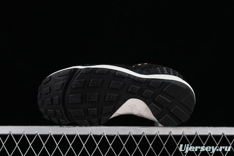 Nike Air Footscape Woven Asymmetrical Woven Slip-Resistant Low-Top Lifestyle Sneakers - FQ8129-010