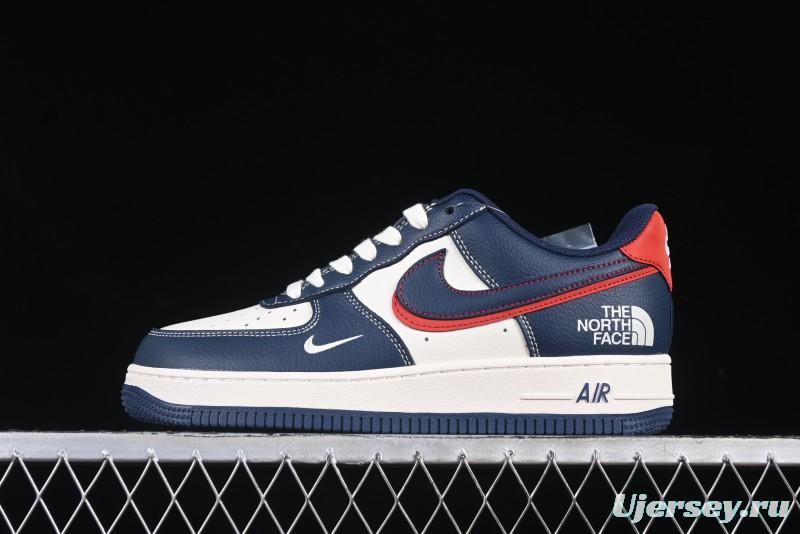 Nike Air Force 1 '07 Low The North Face Collaboration Blue Red Double Swoosh Casual Sneakers - XS1958-521