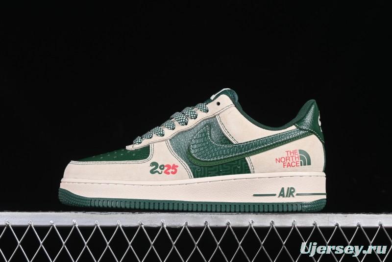 Nike Air Force 1 '07 Low The North Face Collaboration Green Snake Scale Casual Sneakers - DM6688-015